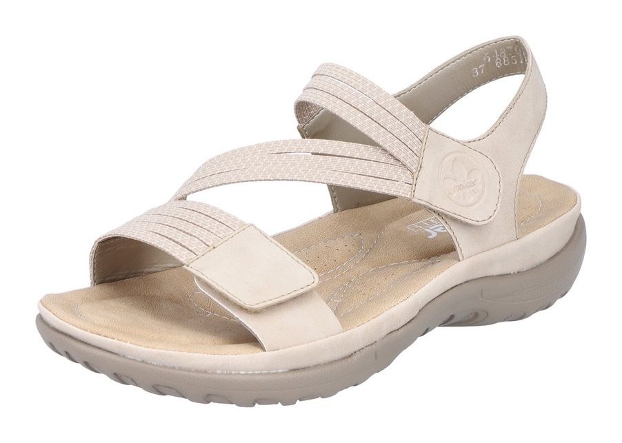 Rieker Riemchensandale, Sommerschuh, Sandalette, Keilabsatz, mit Gummizügen von Rieker