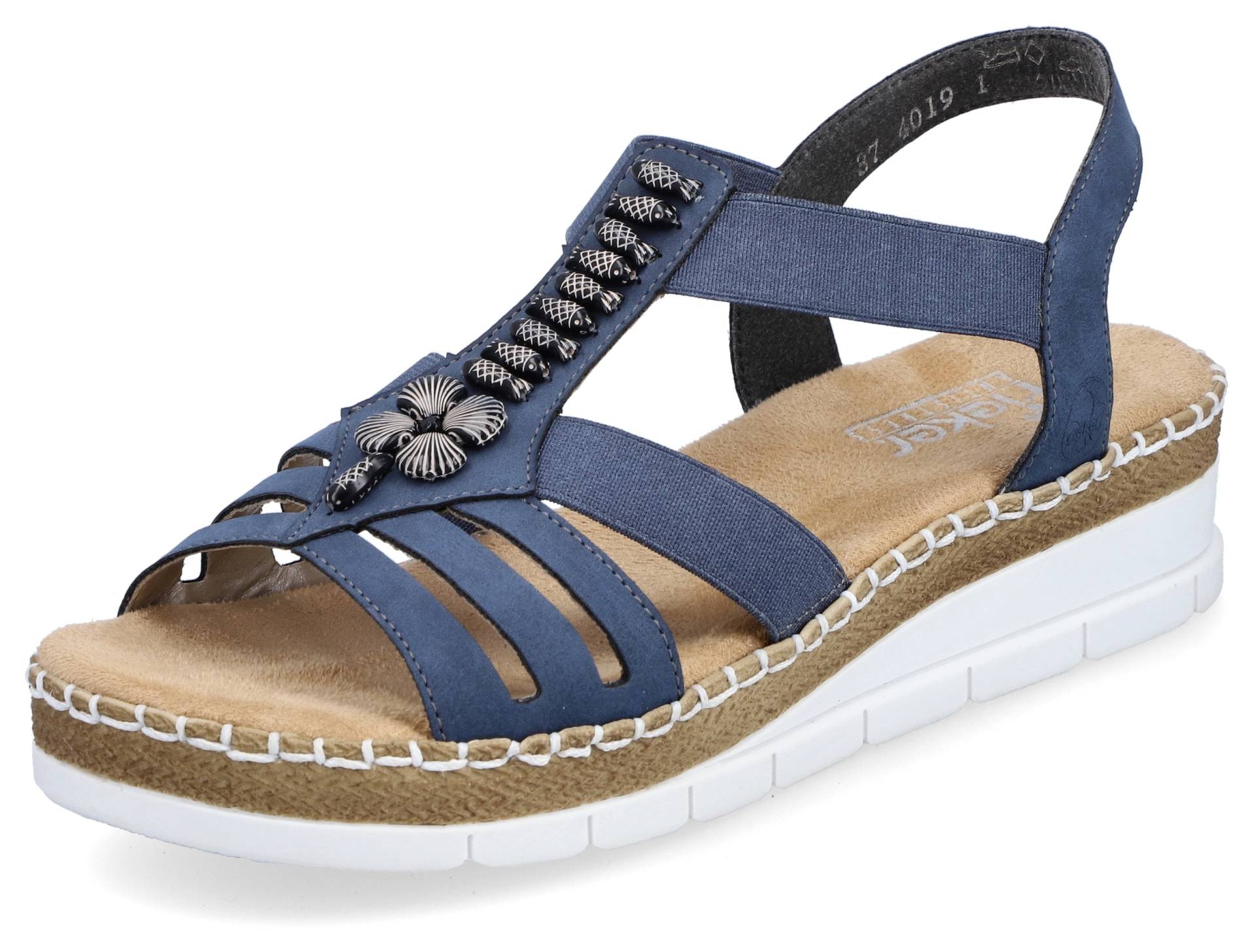 Rieker Riemchensandale, Sommerschuh, Sandalette, Keilabsatz, mit modischen Schmuckelementen Rieker Riemchensandale, Sommerschuh, Sandalette, Keilabsatz, mit modischen Schmuckelementen von Rieker