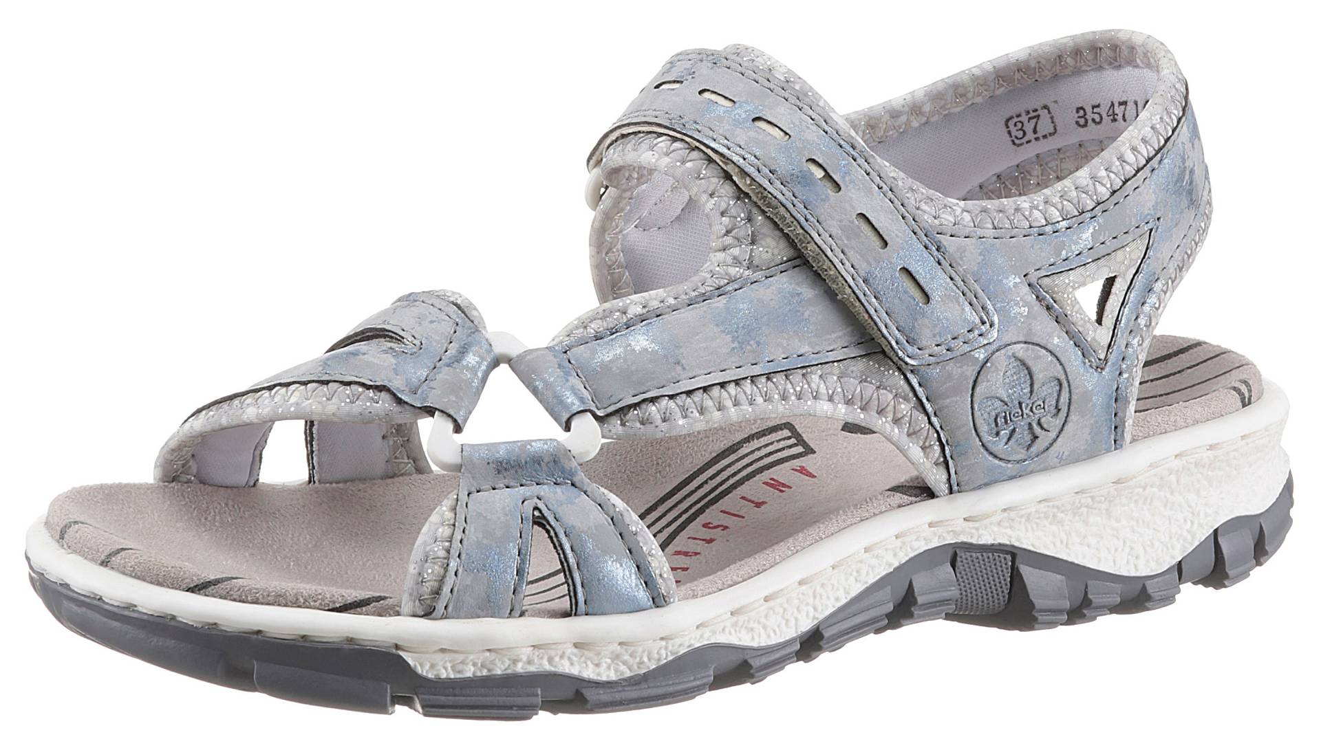 Rieker Riemchensandale, Sommerschuh, Sandalette, Keilabsatz, in Used-Optik von Rieker