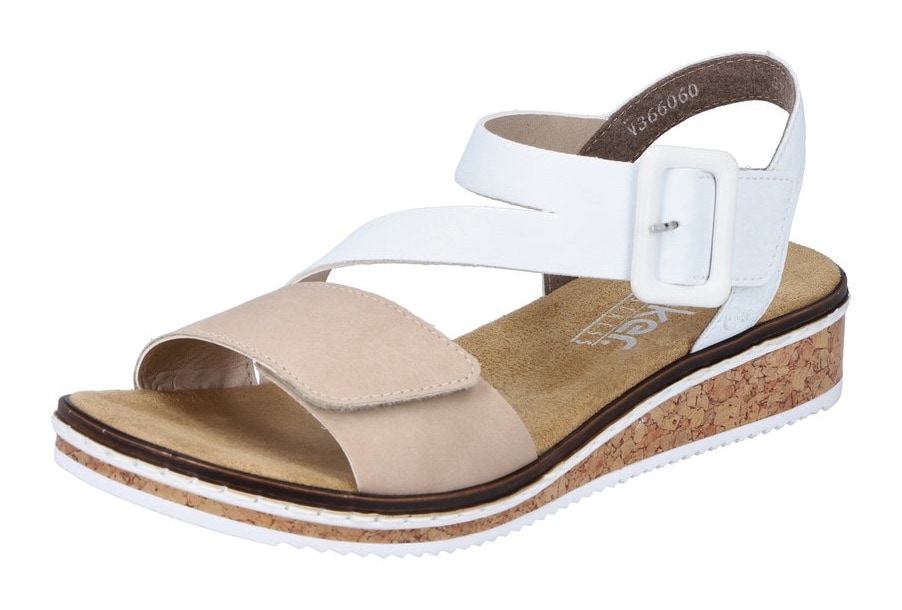 Rieker Riemchensandale, Sommerschuh, Sandalette, Keilabsatz, mit asymmetrischem Riemchen Rieker Riemchensandale, Sommerschuh, Sandalette, Keilabsatz, mit asymmetrischem Riemchen von Rieker