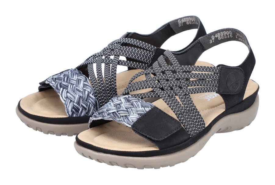 Rieker Riemchensandale, Sommerschuh, Sandalette, Keilabsatz, mit geflochtener Bandage Rieker Riemchensandale, Sommerschuh, Sandalette, Keilabsatz, mit geflochtener Bandage von Rieker