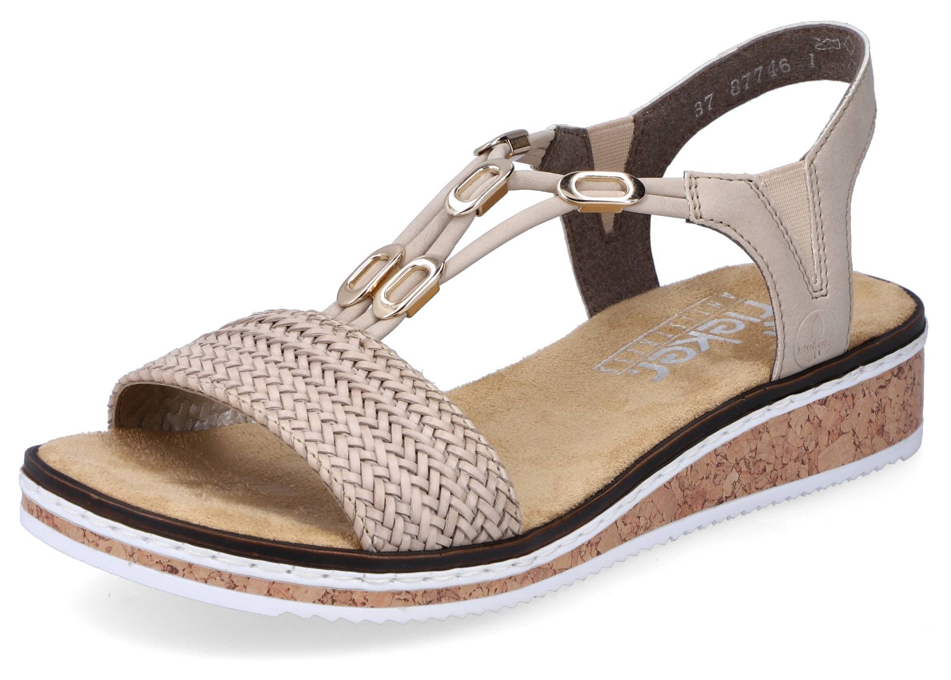 Rieker Sandale, Sommerschuh, Sandalette, Keilabsatz, in geflochtenem Look Rieker Sandale, Sommerschuh, Sandalette, Keilabsatz, in geflochtenem Look von Rieker