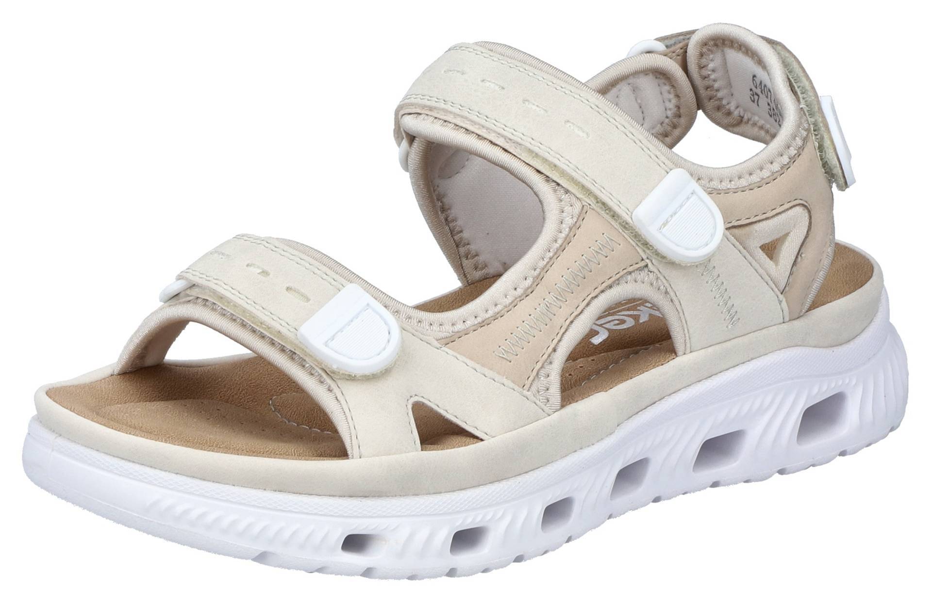 Rieker Sandale, Sommerschuh, Sandalette, Plateauabsatz, mit Klettriemchen