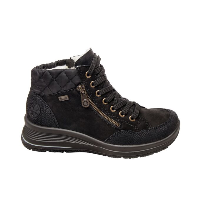 Rieker Schnürstiefelette Damen mit Textilkragen schwarz Rieker Schnürstiefelette Damen mit Textilkragen schwarz von Rieker