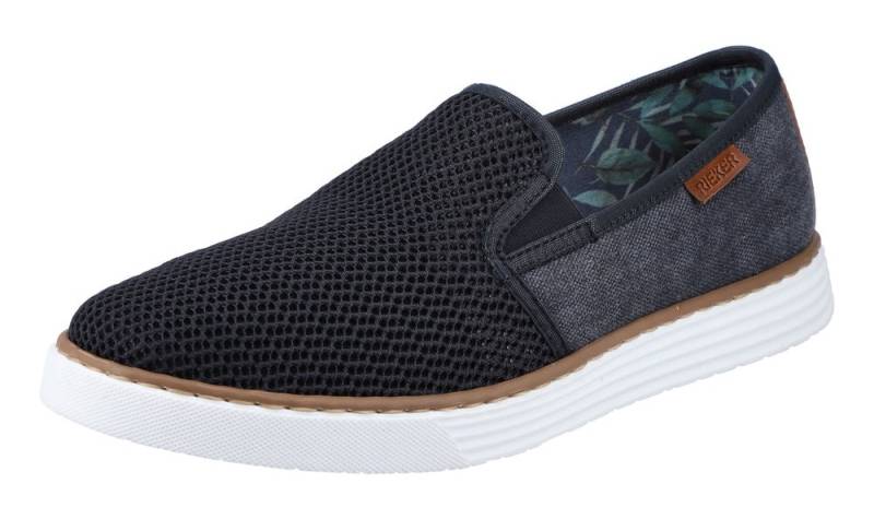 Rieker Slip-On Sneaker, Casual Slipper, Freizeitschuh mit gemustertem Innenfutter von Rieker