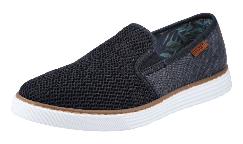 Rieker Slip-On Sneaker, Casual Slipper, Freizeitschuh mit gemustertem Innenfutter von Rieker