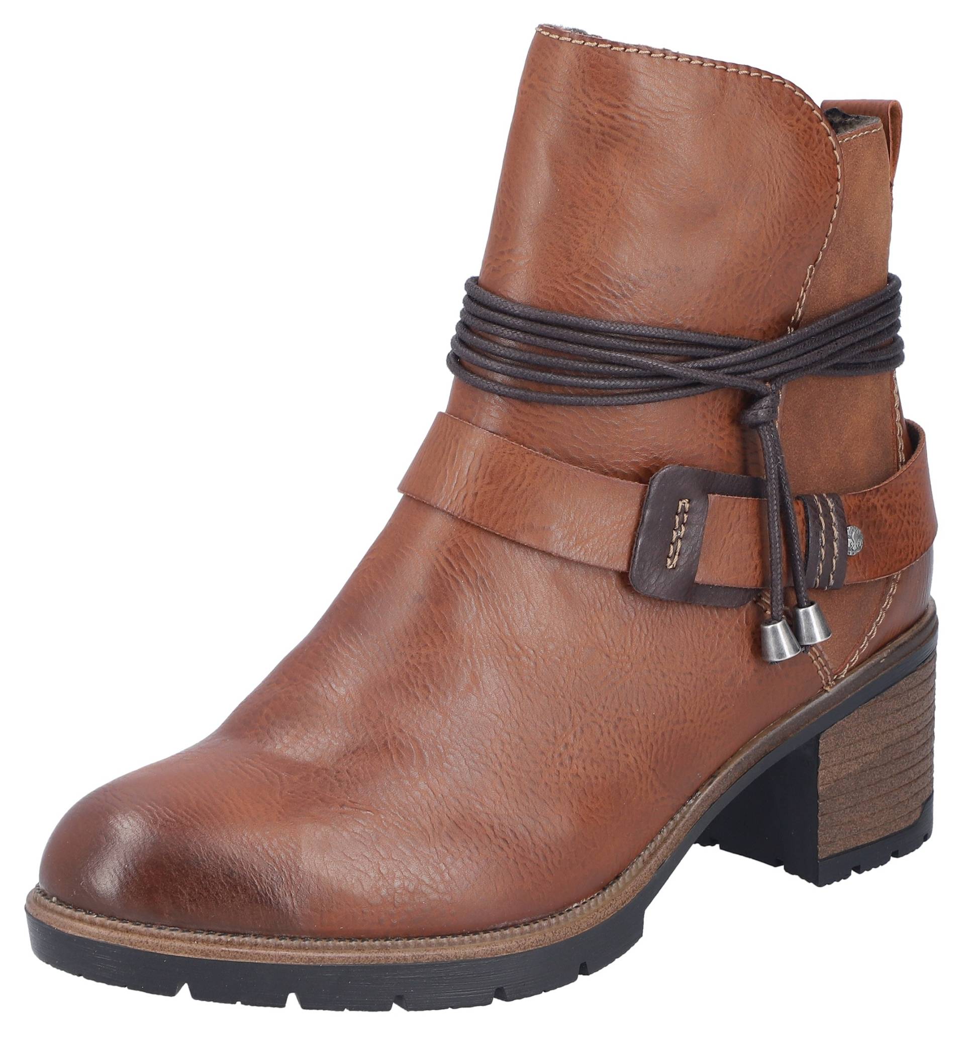 Rieker Stiefelette, Boots, Blockabsatz, Zierbänder, in Used-Optik Rieker Stiefelette, Boots, Blockabsatz, Zierbänder, in Used-Optik von Rieker