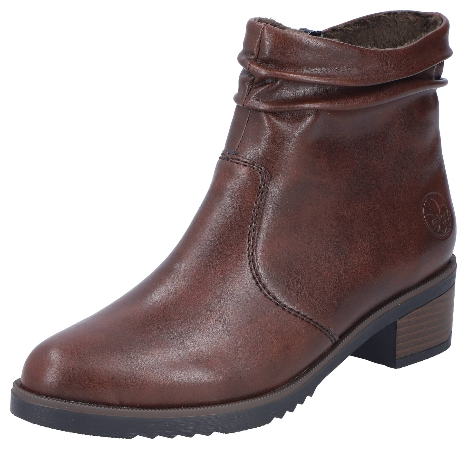 Rieker Stiefelette, Boots, Blockabsatz, slouchy Schaft, mit Innenreissverschluss von Rieker