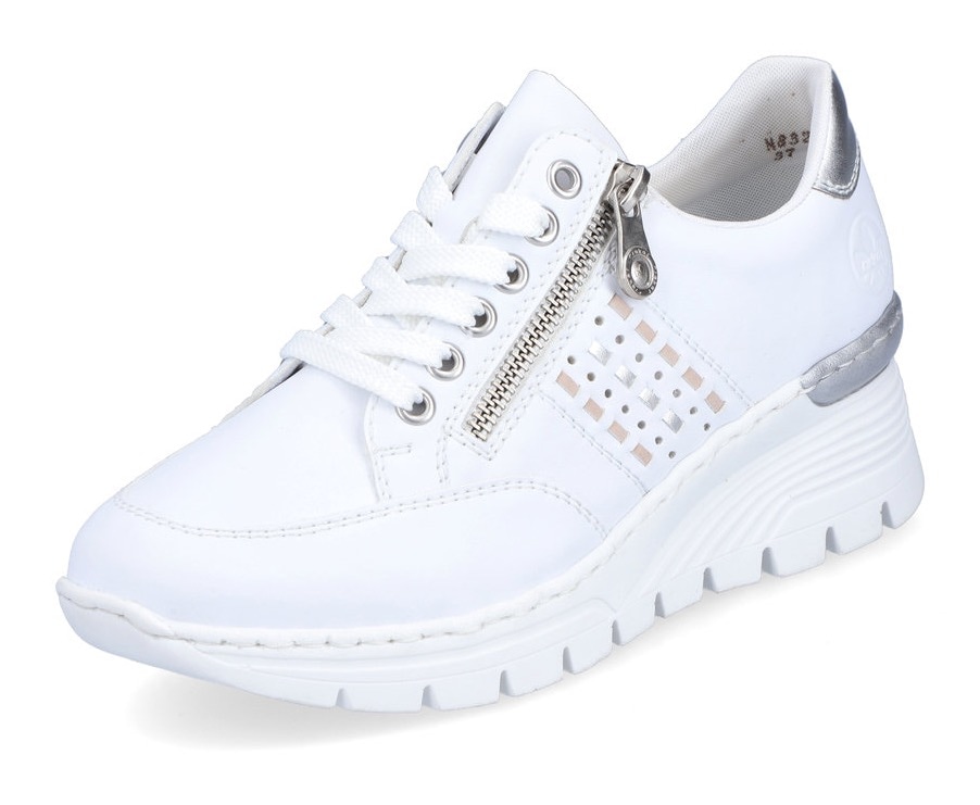 Rieker Wedgesneaker, mit seitlichen Flechtdurchzügen, Freizeitschuh, Halbschuh, Schnürschuh Rieker Wedgesneaker, mit seitlichen Flechtdurchzügen, Freizeitschuh, Halbschuh, Schnürschuh von Rieker