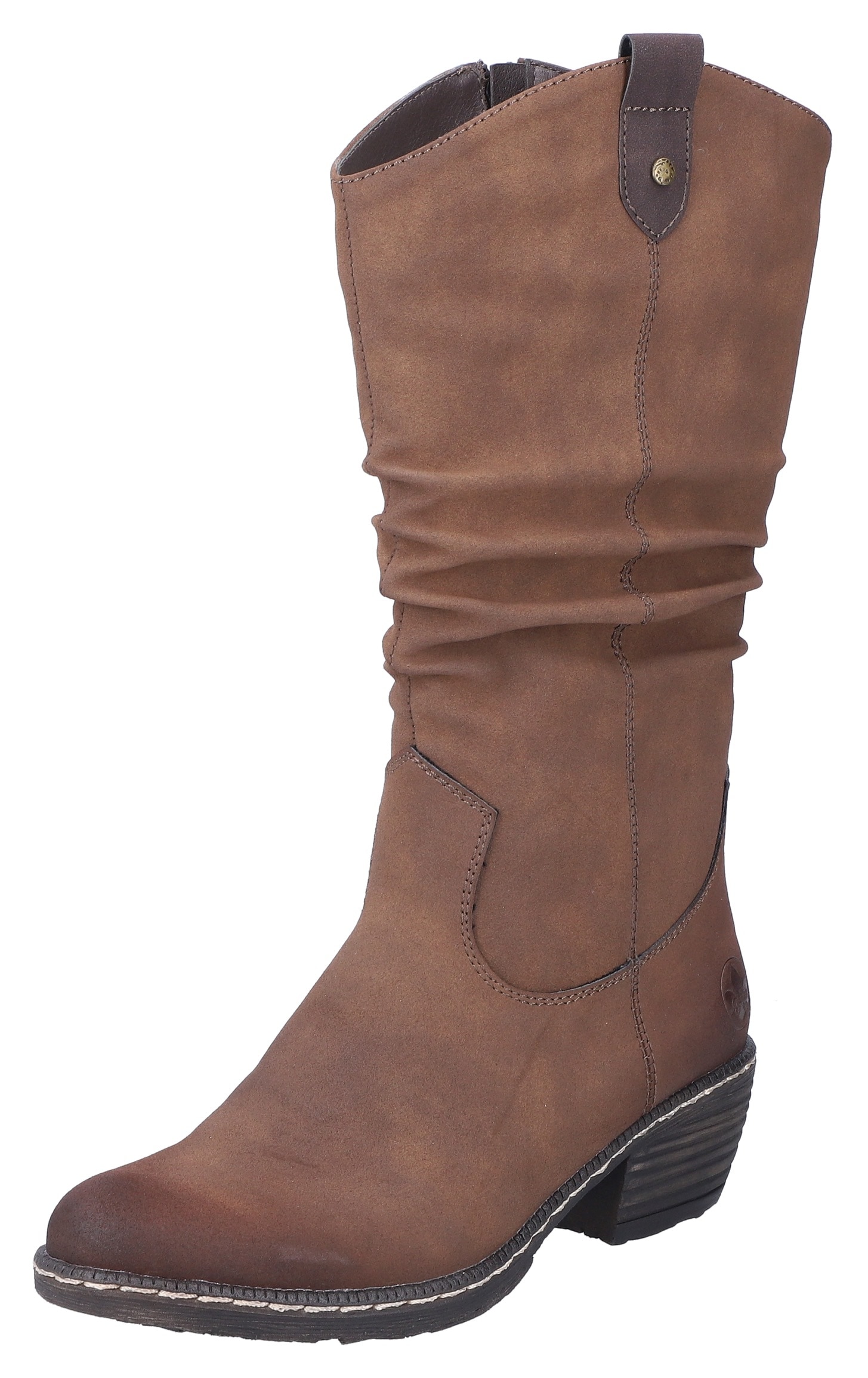 Rieker Westernstiefel, Cowboystiefel, Blockabsatz, mit Innenreissverschluss von Rieker