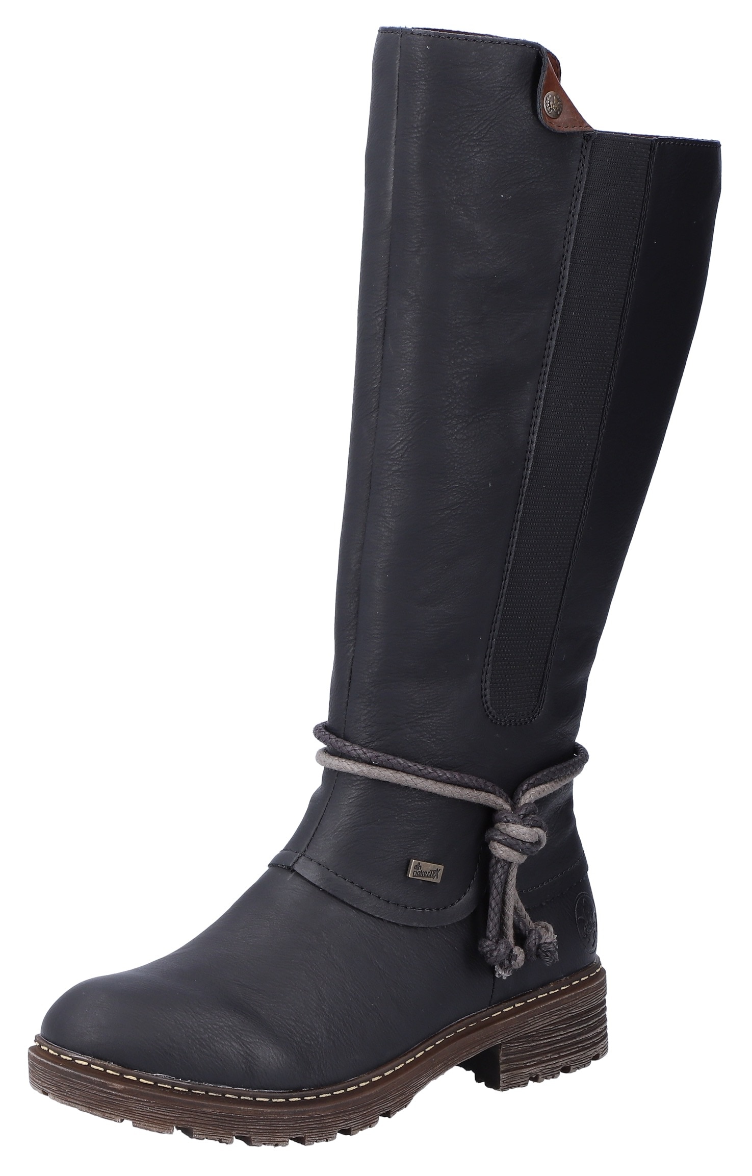 Rieker Winterstiefel, Langschaftstiefel, Blockabsatz, TEX-Membran, seitlicher Stretch von Rieker