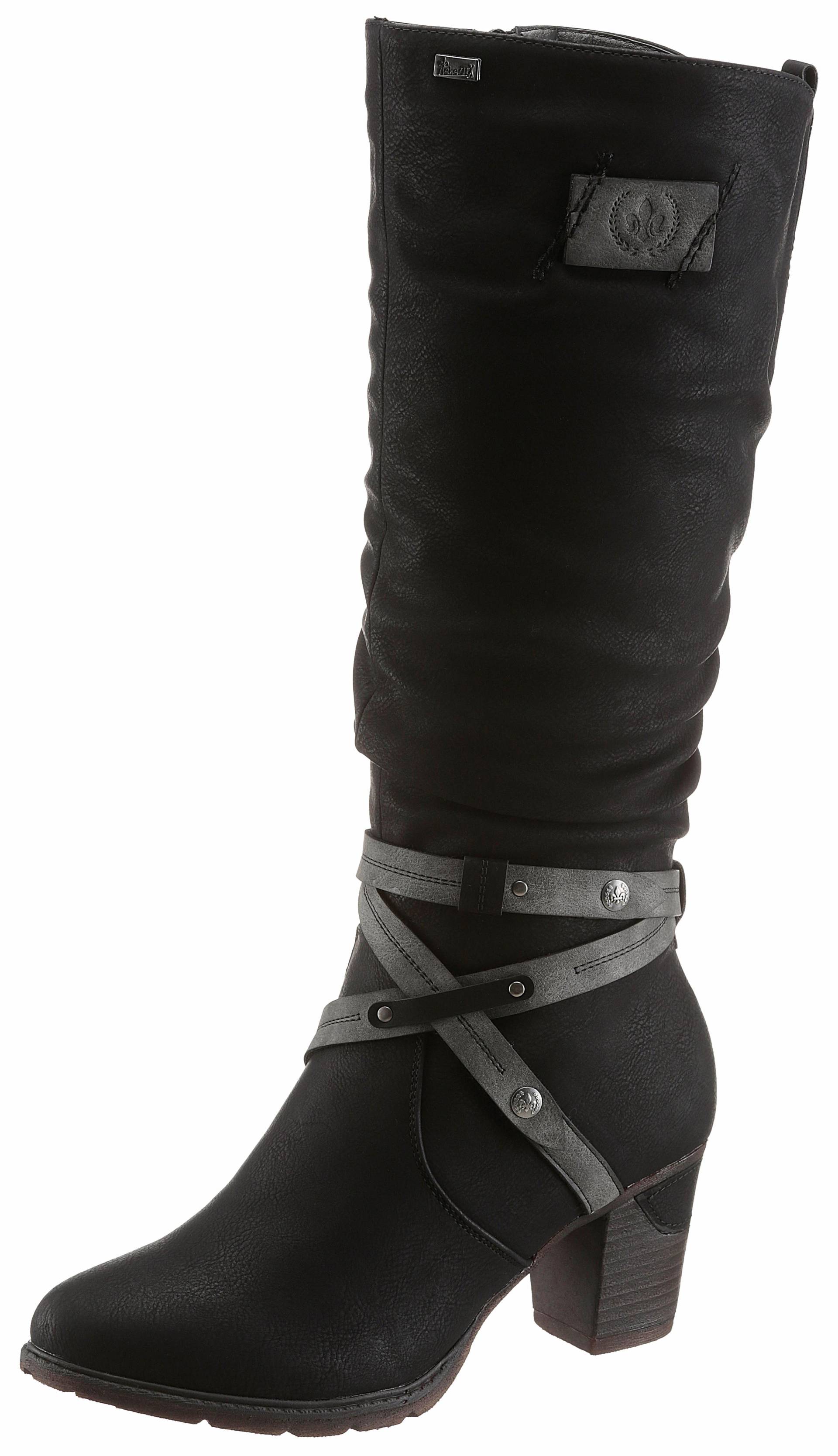 Rieker Winterstiefel, Blockabsatz, Rieker TEX-Membran, mit stylischem Zierriemchen von Rieker