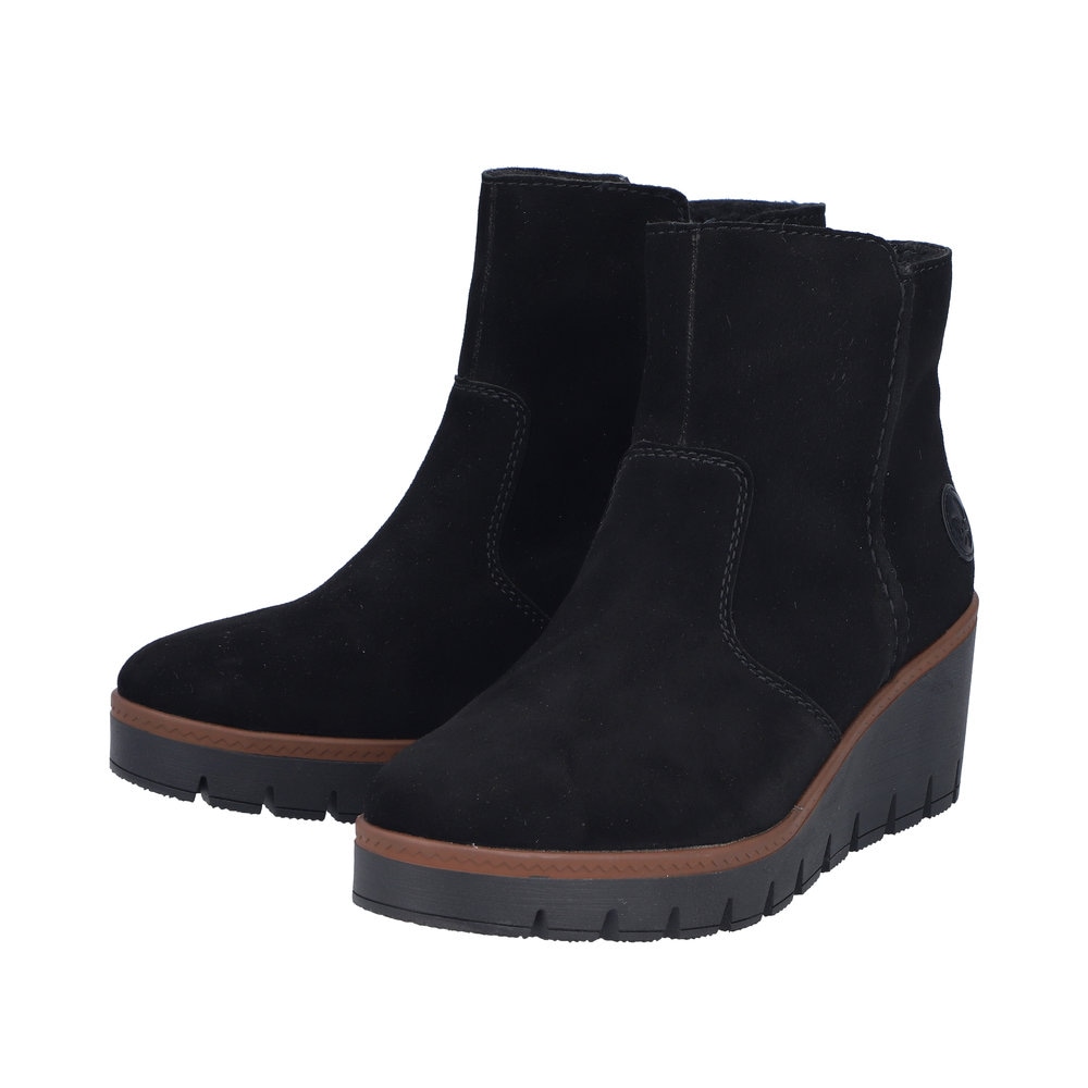 Rieker Winterstiefelette, Keilboots, Basic-Stiefelette mit Innenreissverschluss, schmale Form von Rieker