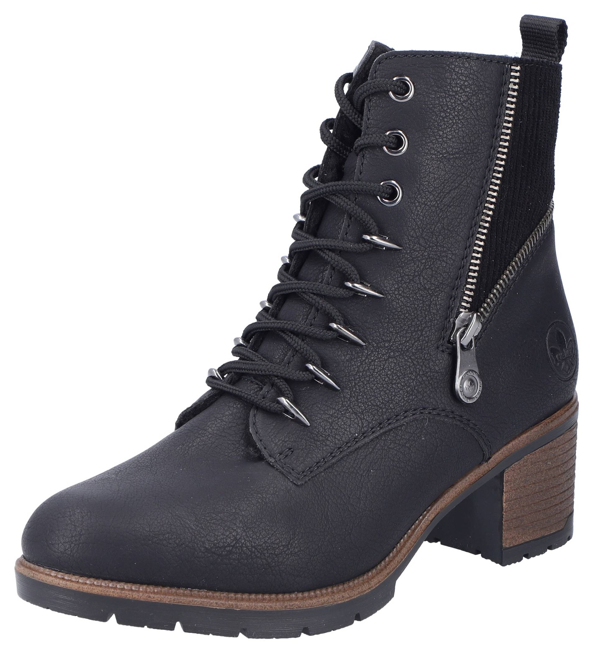 Rieker Winterstiefelette, Schnürstiefelette, Schnürboots, Blockabsatz, schmale Form Rieker Winterstiefelette, Schnürstiefelette, Schnürboots, Blockabsatz, schmale Form von Rieker