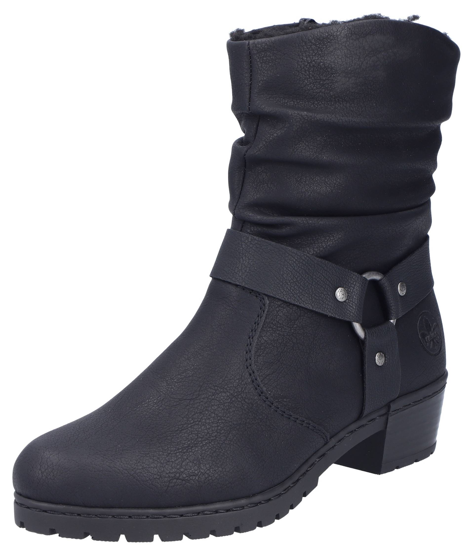 Rieker Winterstiefelette, Westernstiefelette, Cowboyboots, Blockabsatz, mit Zierriemen von Rieker