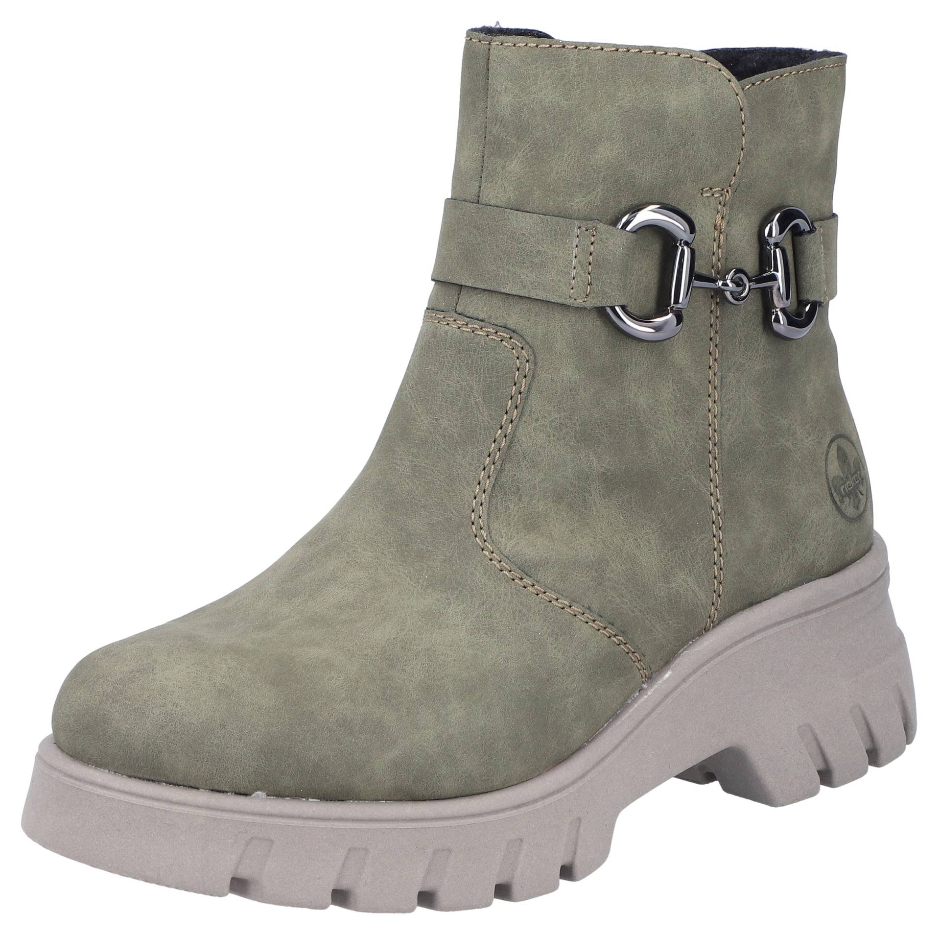 Rieker Winterstiefelette, Winterboots, Plateausohle, mit Zierschnalle und Innenreissverschluss von Rieker