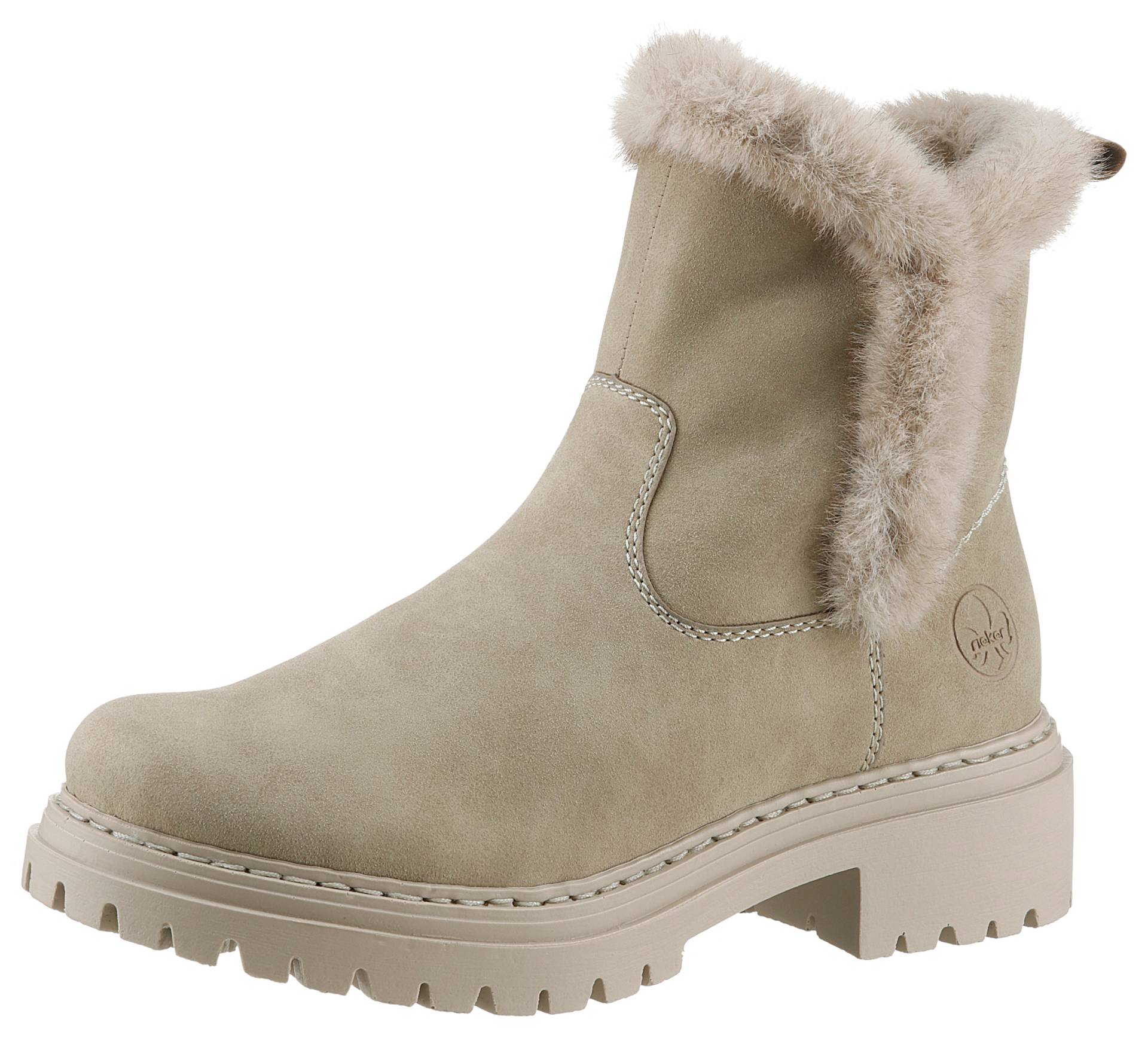 Rieker Winterstiefelette, Winterboots, Profilsohle, Blockabsatz, mit Innen-Reissverschluss von Rieker