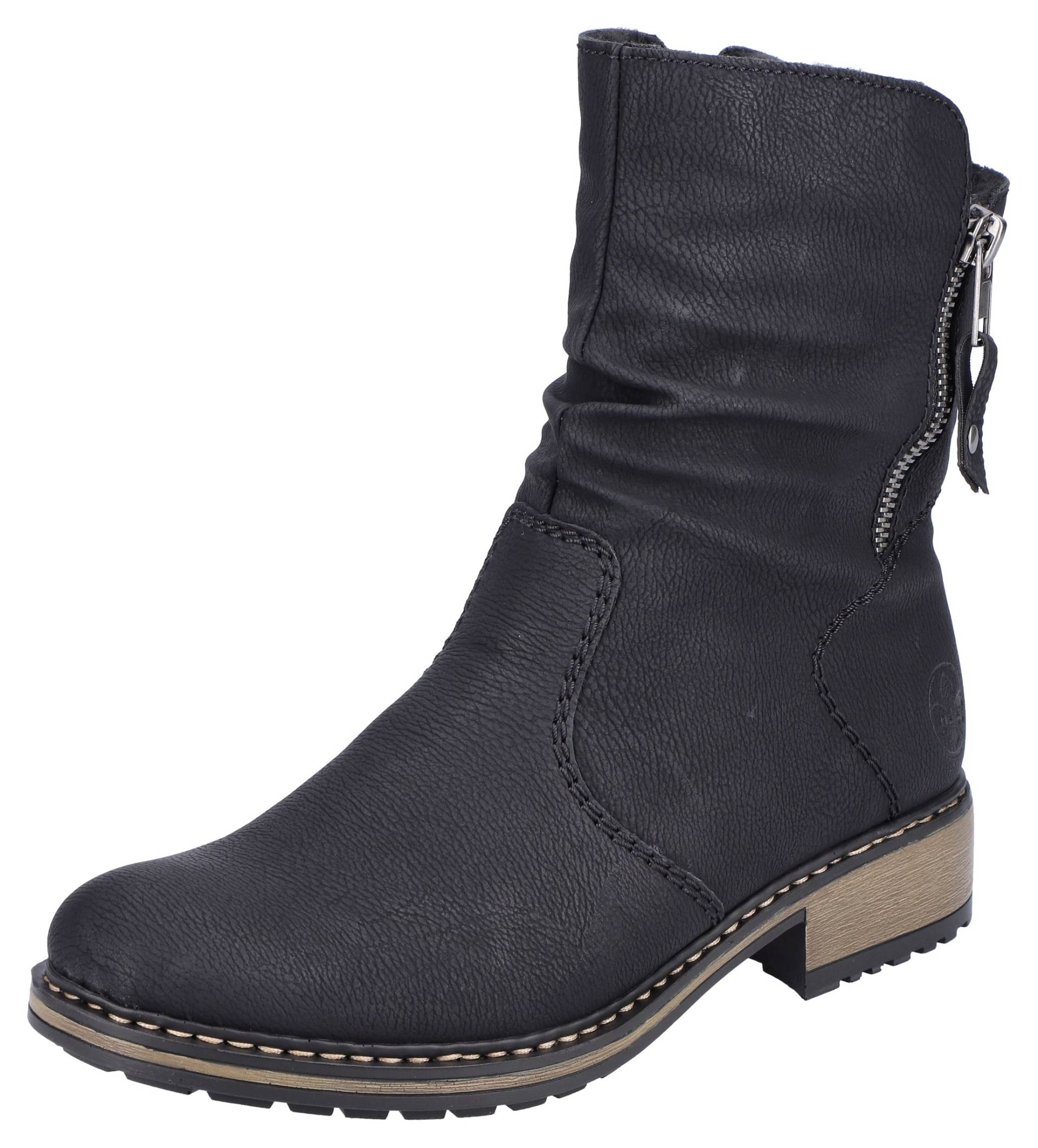 Rieker Winterstiefelette, Winterboots, slouchy Schaft, Blockabsatz in schmaler Form von Rieker