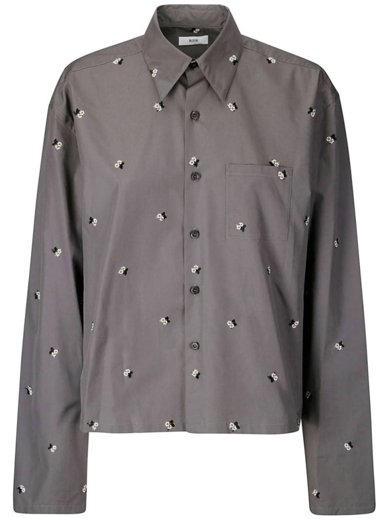 Rier Pop Flowers shirt - Grey von Rier