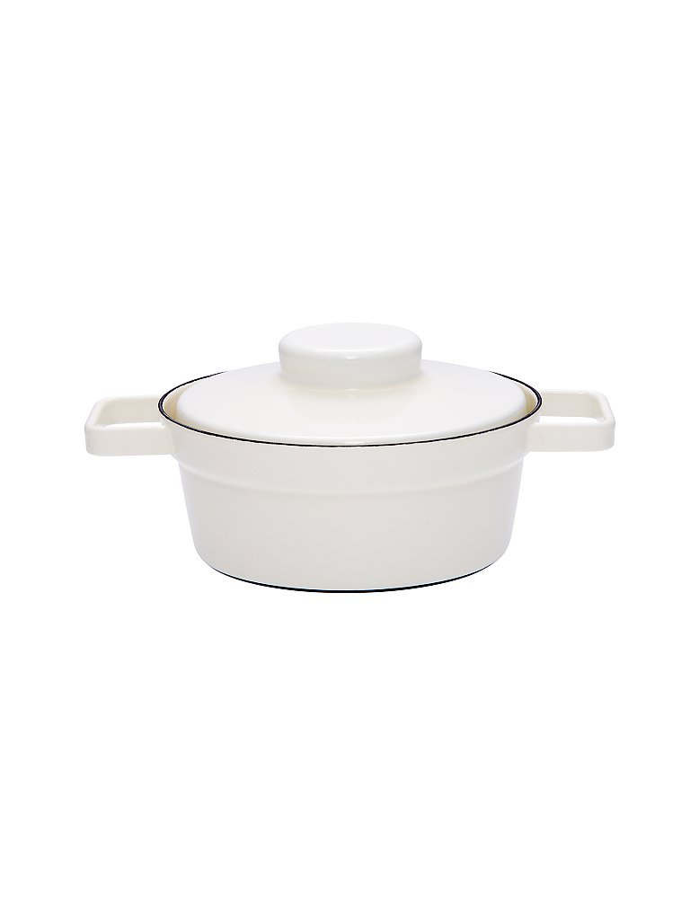 RIESS Emaille Kasserolle mit Deckel Aromapot - Truehomeware 20cm 1,2l weiss von Riess