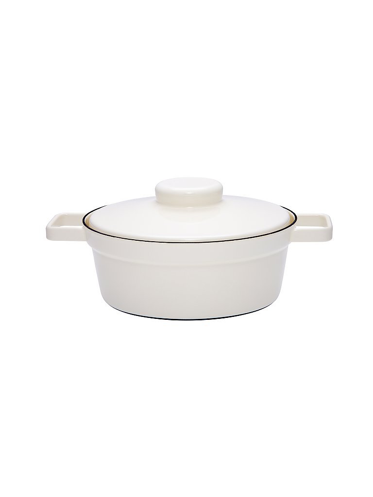 RIESS Emaille Kasserolle mit Deckel Aromapot - Truehomeware 24cm 2l weiss von Riess