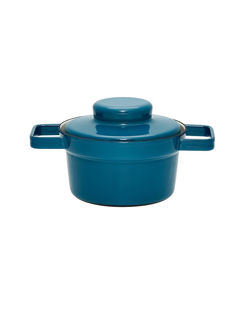 RIESS Emaille Topf mit Deckel Aromapot - Truehomeware 16cm 0,75l blau von Riess