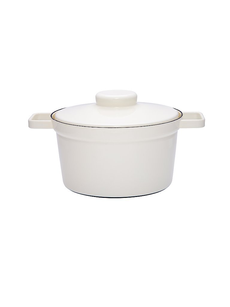 RIESS Emaille Topf mit Deckel Aromapot - Truehomeware 24cm 3,5l  weiss von Riess