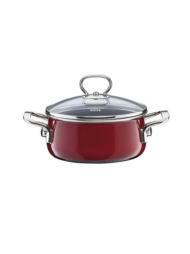 RIESS Kasserolle mit Glasdeckel Rosso 20cm/2l dunkelrot RIESS Kasserolle mit Glasdeckel Rosso 20cm/2l dunkelrot von Riess