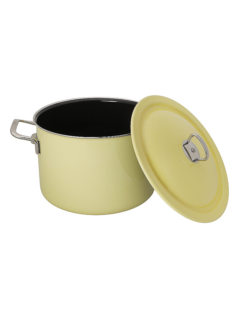 RIESS Kochtopf mit Eamilledeckel 24cm/6,5l Lemon gelb von Riess