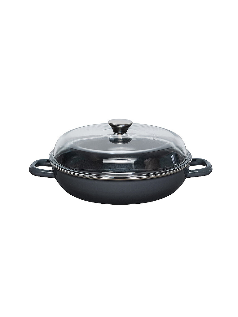 RIESS Schmorpfanne mit Deckel 28cm Dark Grey grau RIESS Schmorpfanne mit Deckel 28cm Dark Grey grau von Riess