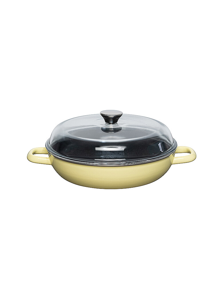 RIESS Schmorpfanne mit Deckel 28cm Lemon gelb RIESS Schmorpfanne mit Deckel 28cm Lemon gelb von Riess