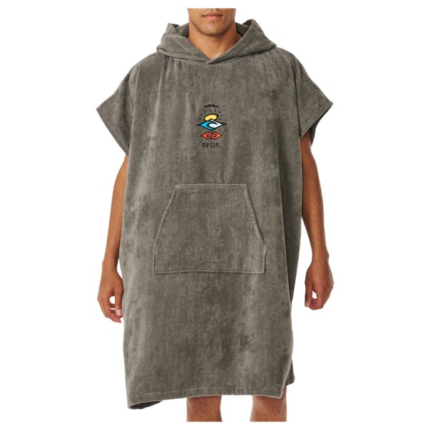 Rip Curl - Logo Hooded Towel - Surf Poncho Gr One Size grau von Rip Curl