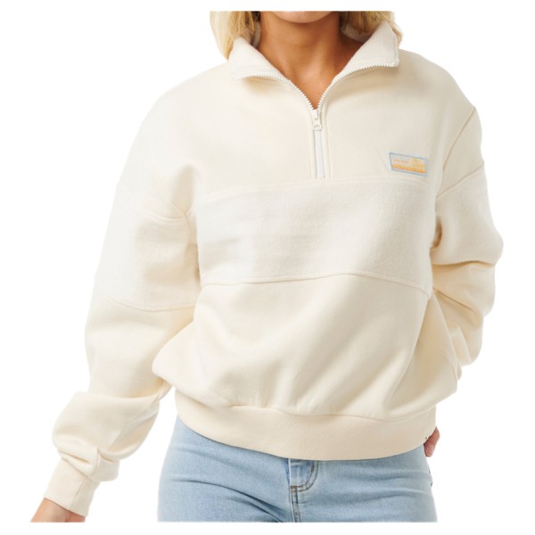 Rip Curl - Women's Fortaleza Half Zip Fleece - Fleecepullover Gr S beige/weiß von Rip Curl