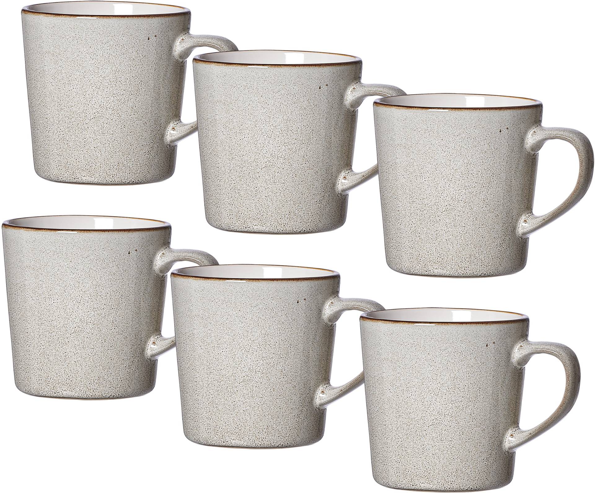 Ritzenhoff & Breker Becher »Visby,«, (Set, 6 tlg., 6 Kaffeebecher (400 ml, 9 cm Durchmesser, 9 cm hoch), Steinzeug, handveredelt, jedes Stück ein Unikat, 400 ml. 6-teilig von Ritzenhoff & Breker