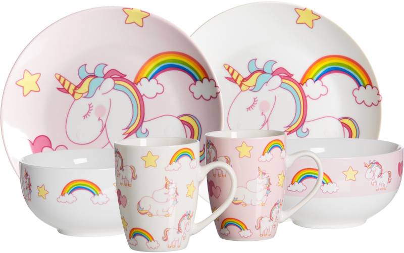 Ritzenhoff & Breker Kindergeschirr-Set »Unicorn«, (6 tlg.), 6 Teile, für 2 Personen von Ritzenhoff & Breker