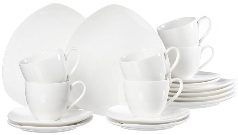 Ritzenhoff & Breker Kaffeeservice »Geschirr-Set, Service Triangolo«, (Set, 18 tlg.), Dreieck-Form, 18 Teile, für 6 Personen von Ritzenhoff & Breker