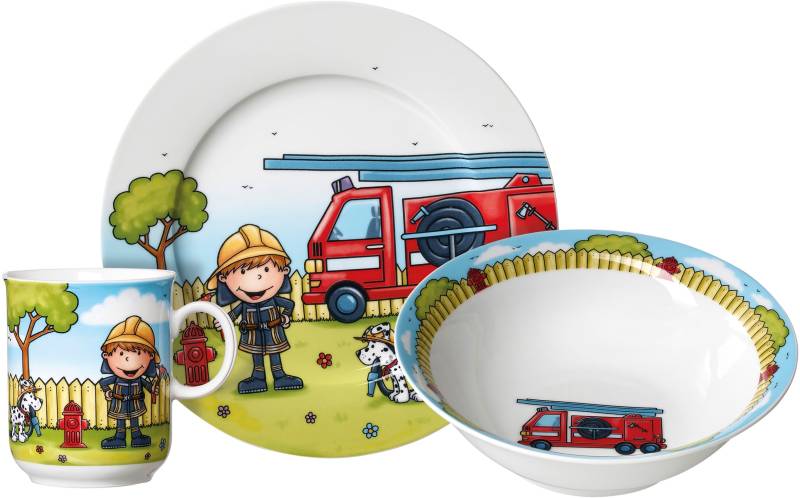 Ritzenhoff & Breker Kindergeschirr-Set »Feuerwehrmann Bernie«, (Set, 3 tlg.) von Ritzenhoff & Breker