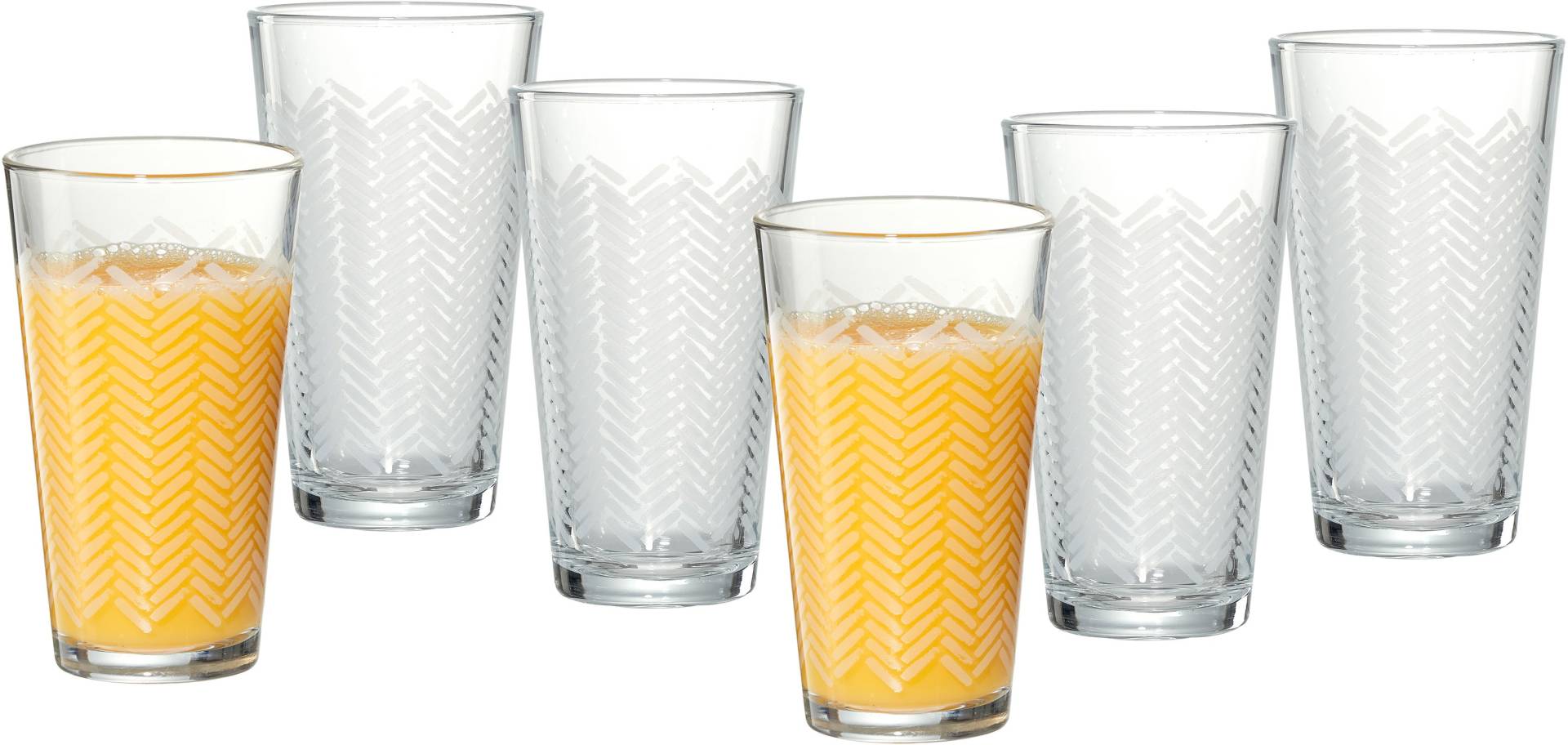 Ritzenhoff & Breker Longdrinkglas »Happy, Stripes«, (Set, 6 tlg., 6 Longdrinkgläser, je 400 ml), 400 ml, 6-teilig von Ritzenhoff & Breker