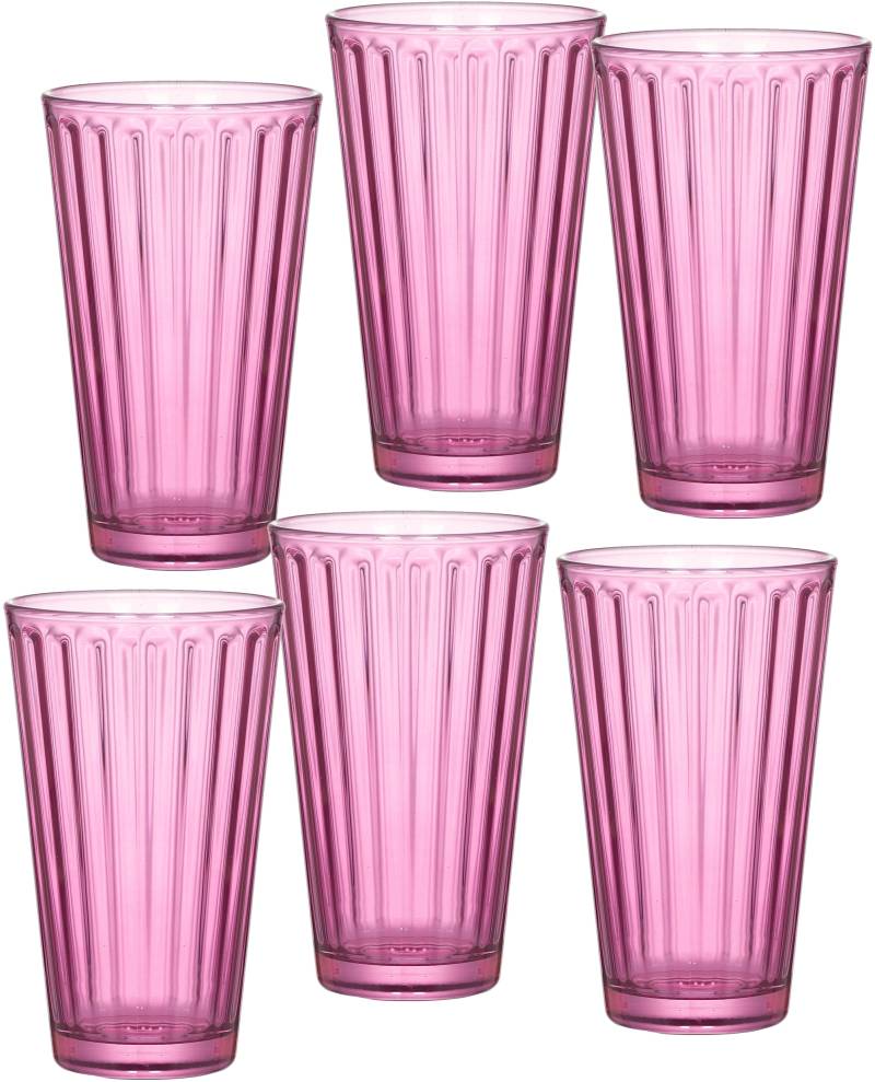 Ritzenhoff & Breker Longdrinkglas »Lawe«, (Set, 6 tlg., 6 Longdrinkgläser, je 400 ml), topaktuelles Innen-Facettierung von Ritzenhoff & Breker