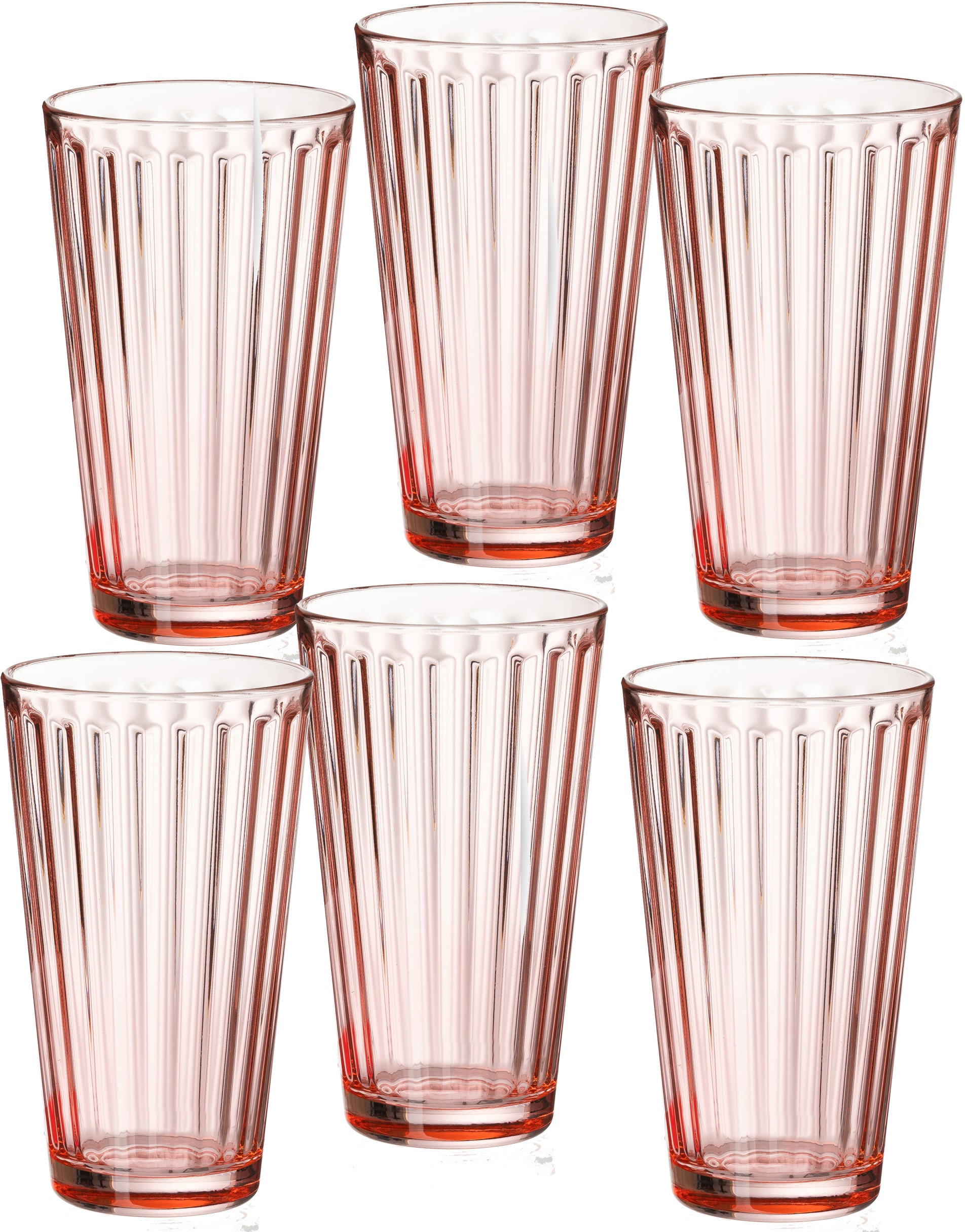 Ritzenhoff & Breker Longdrinkglas »Lawe«, (Set, 6 tlg., 6 Longdrinkgläser, je 400 ml), topaktuelles Innen-Facettierung von Ritzenhoff & Breker