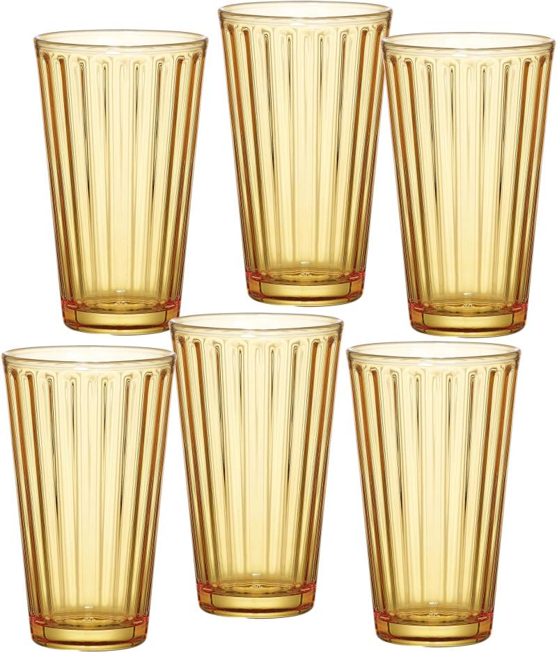 Ritzenhoff & Breker Longdrinkglas »Wela«, (Set, 6 tlg., 6 Longdrinkgläser, je 400 ml), topaktuelles Innen-Facetting, 400 ml von Ritzenhoff & Breker