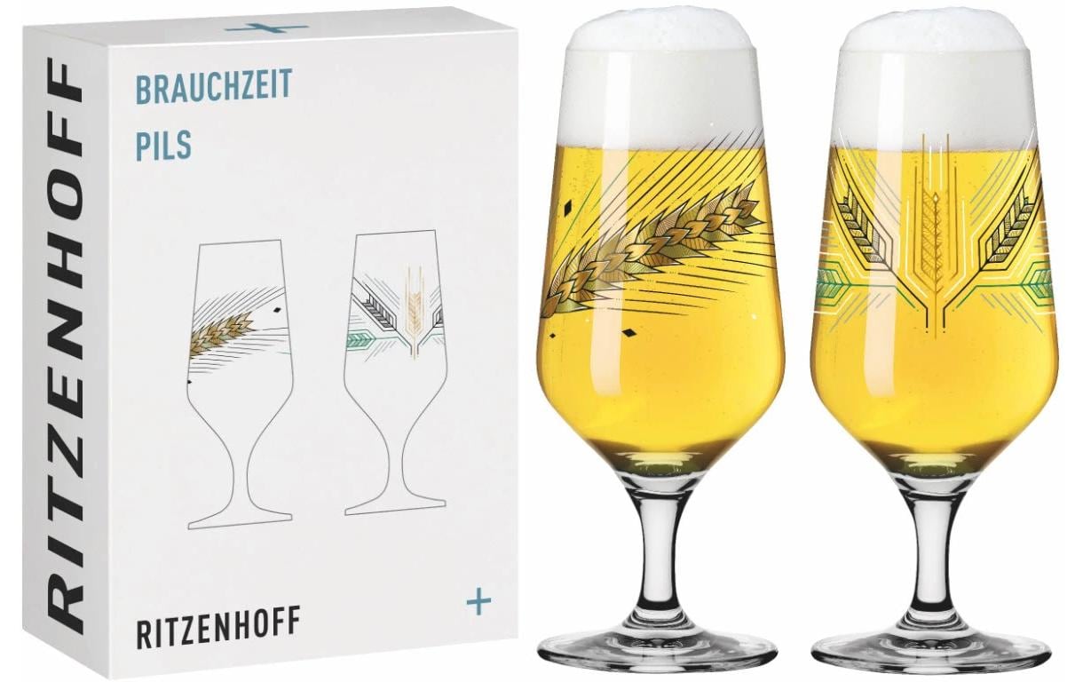 Ritzenhoff Bierglas »Brauchzeit Pils No 5/6. 374 ml, 2 Stück« von Ritzenhoff