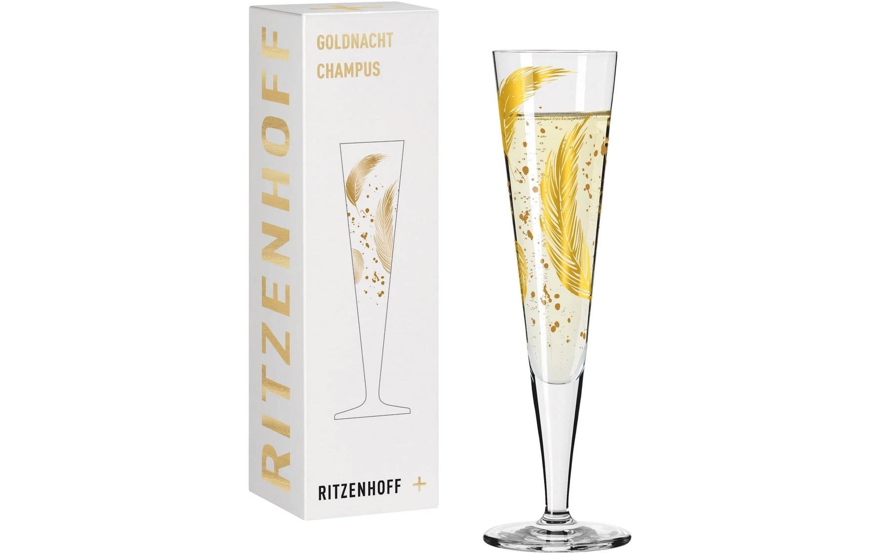 Ritzenhoff Champagnerglas »Goldfarbennacht No 42. 1 Stück, Transparent« von Ritzenhoff