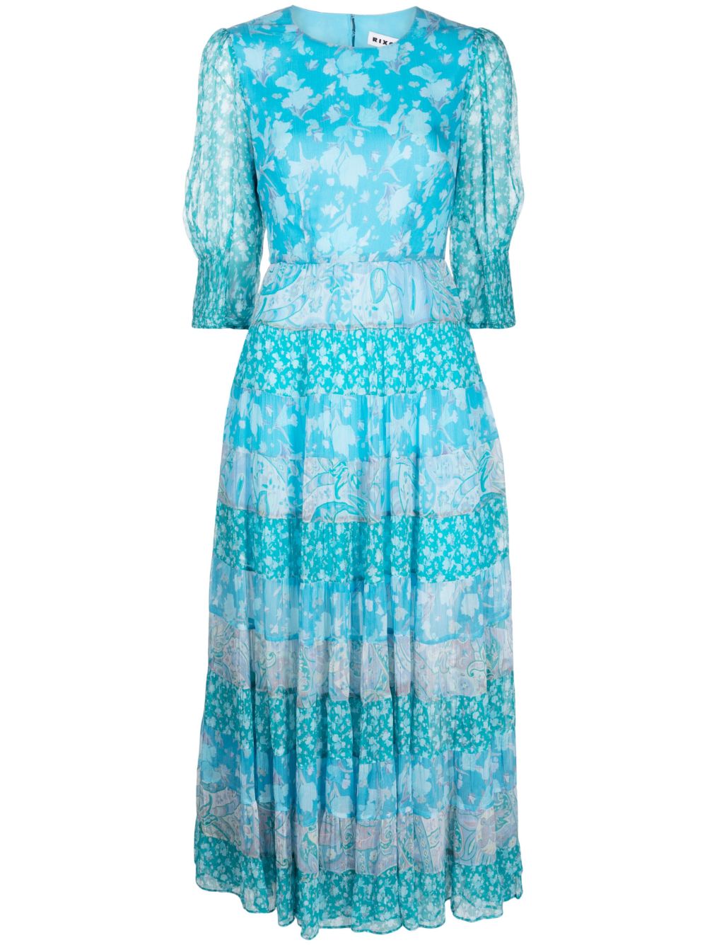 Rixo Agyness floral-print midi dress - Blue von Rixo