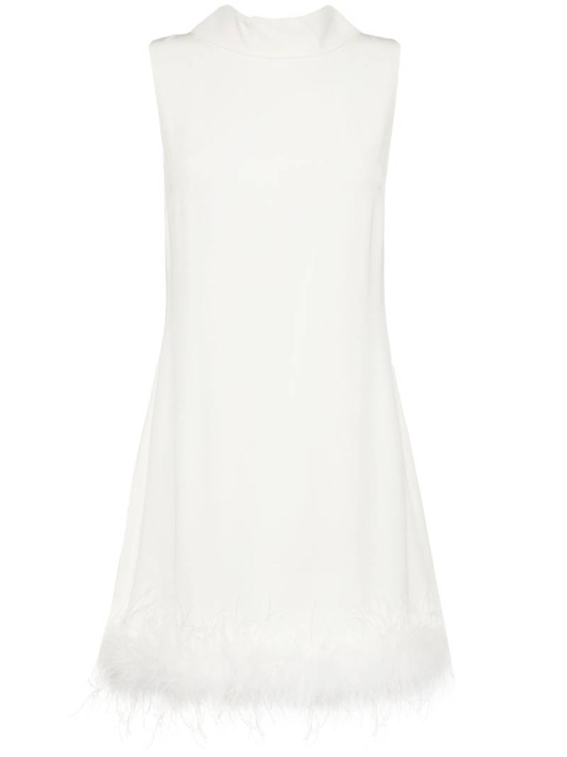 Rixo Candice feather-trim minidress - White von Rixo