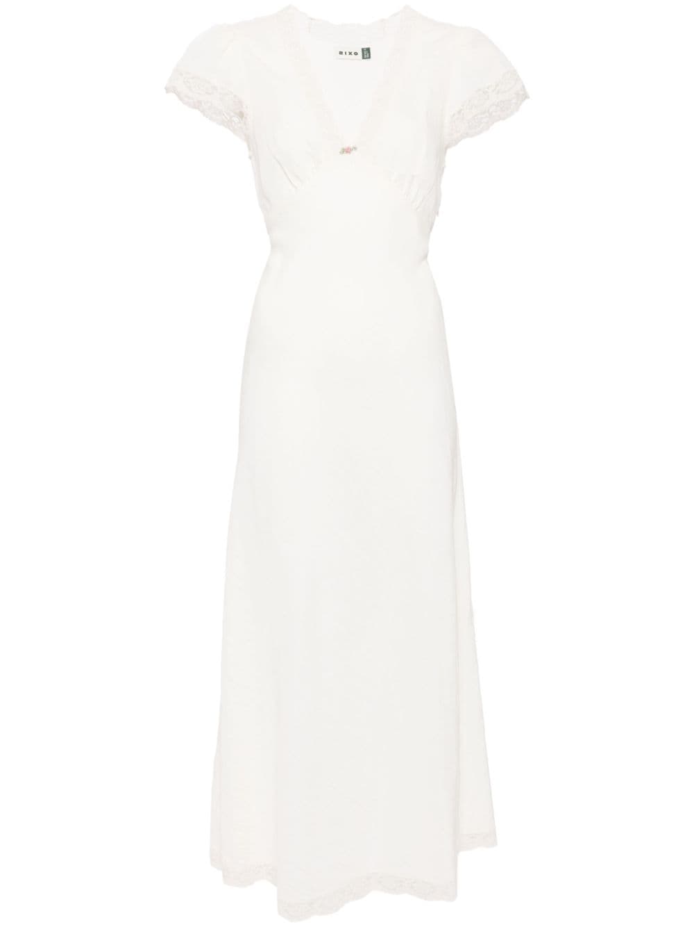 Rixo Clarice lace-trim midi dress - White von Rixo