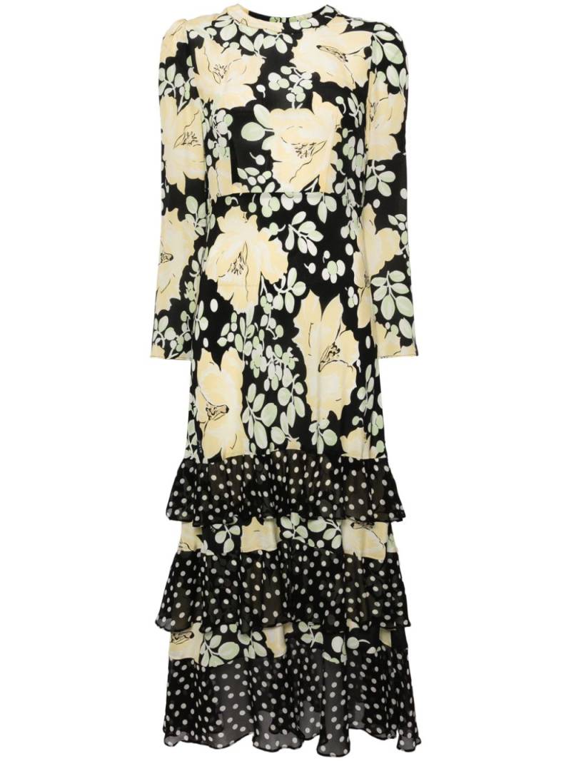 Rixo Johanne floral-print maxi dress - Black von Rixo