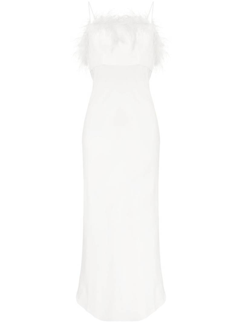 Rixo Selene feather-trim midi dress - White von Rixo