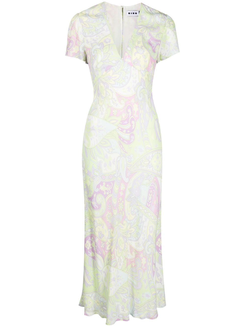 Rixo Tallulah paisley-print midi dress - Green von Rixo