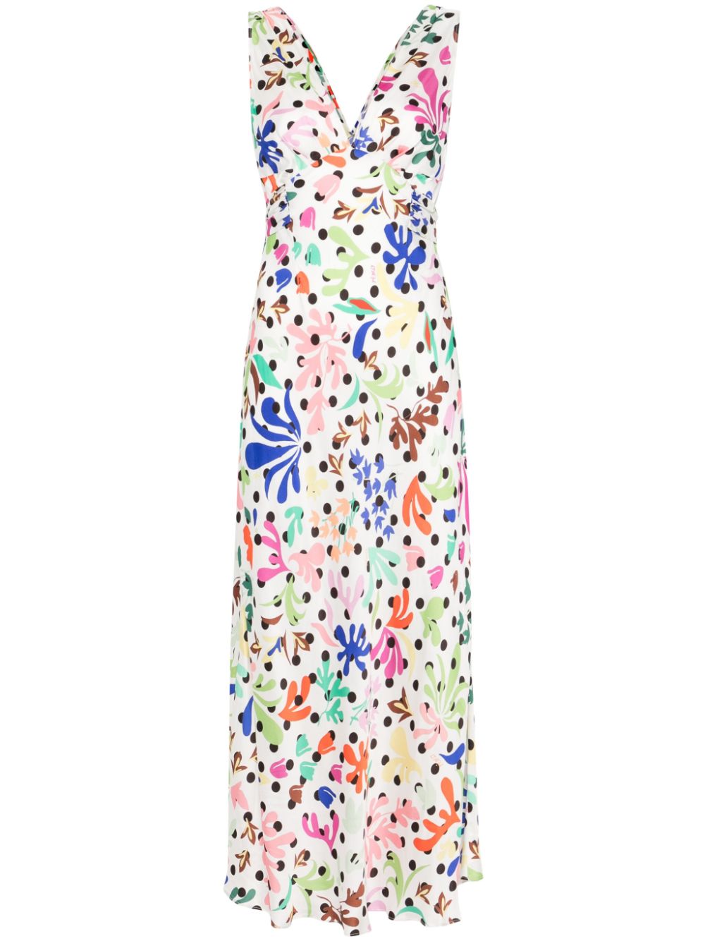 Rixo floral dot-print maxi dress - White von Rixo